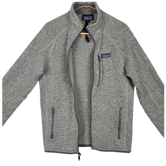 Patagonia Men's S Better Sweater Gray Grey Stone Outdoors Full Zip - Picture 8 of 16